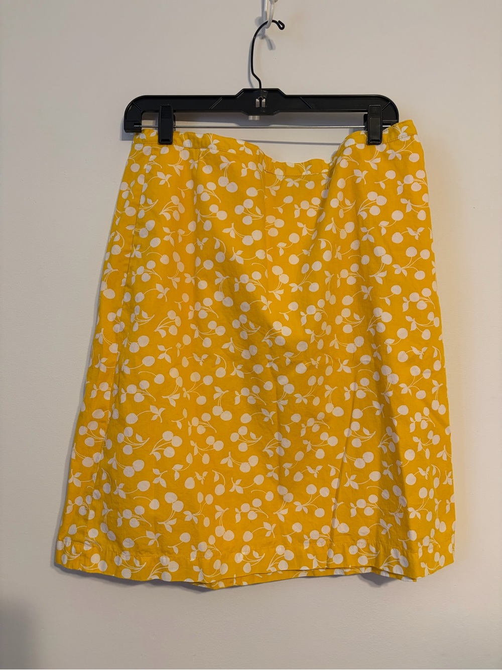 Boden Yellow and White Floral A-Line Skirt